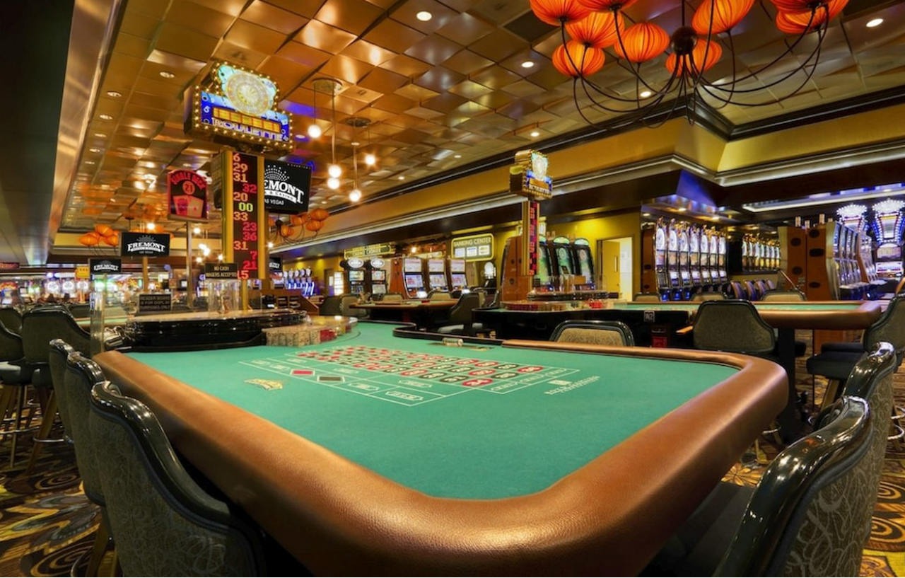 An atmospheric view of the interior of the Mavoreqil casino lounge